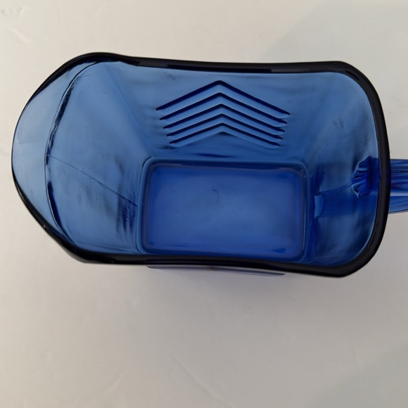 Hazel Atlas Vintage Cobalt Blue Small Pitcher Creamer Syrup Gravy Depression Era - Picture 5 of 9